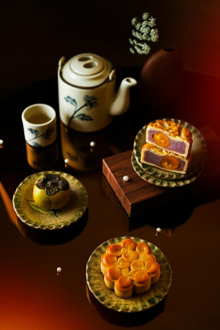 assorted oriental pastries including baklava and makrout